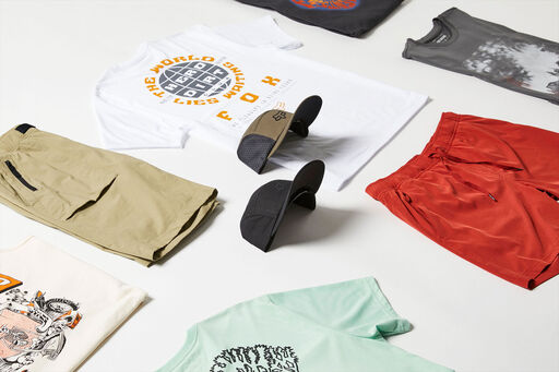 An assortment of accessories laying on the floor